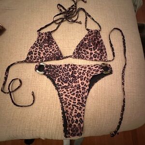 Nasty Gal Animal Print Bikini Set